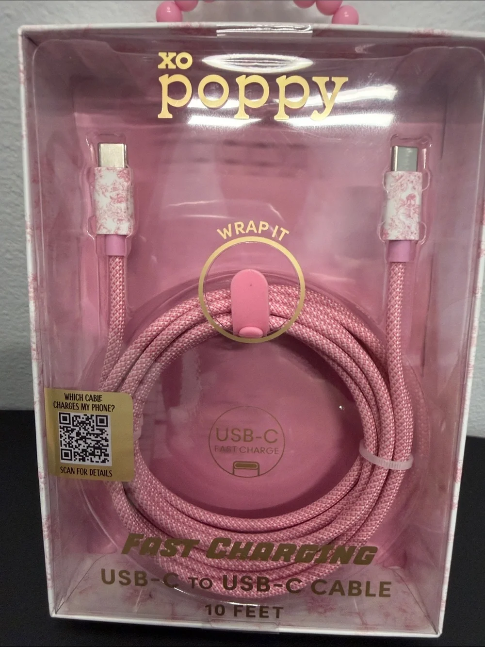 XO Poppy | Vintage Pink Floral iPhone 16 Pro Max MagSafe Case + USB-C Cable 🌸